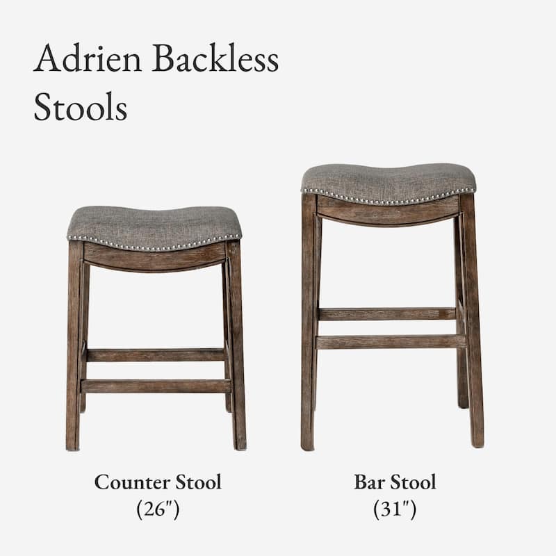 Maven Lane 31" Adrien Saddle Kitchen Bar Height Stool - N/A
