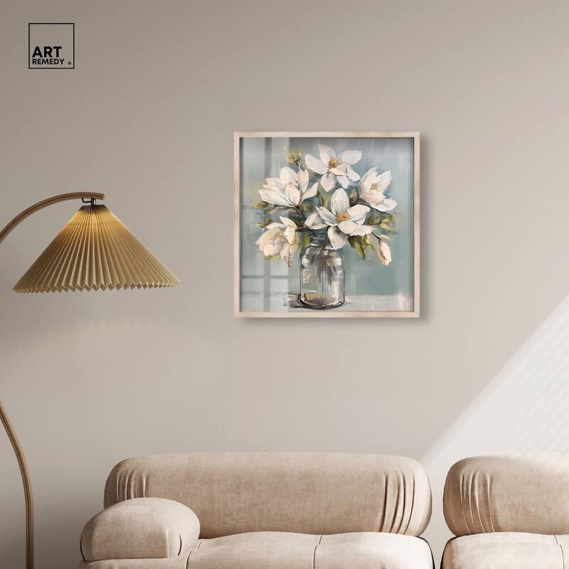 Prismatic Floral and Jar Shadowbox by Art Remedy