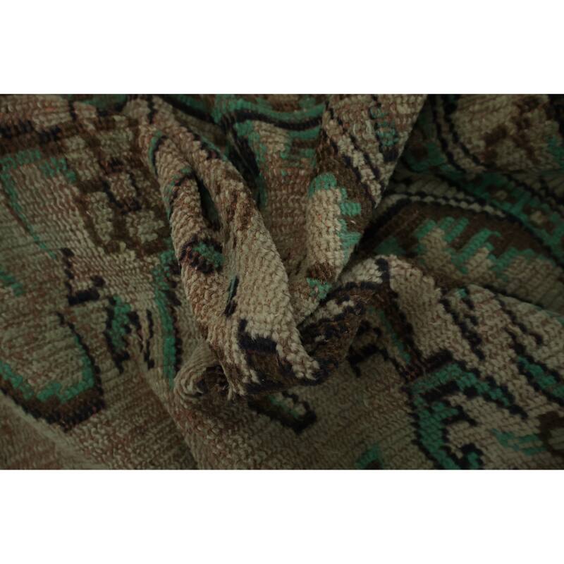 Hand Knotted Oriental 100% Wool Carpet Transitional Floral Brown Anatolian Area Rug - 8' 9'' X 5' 0''