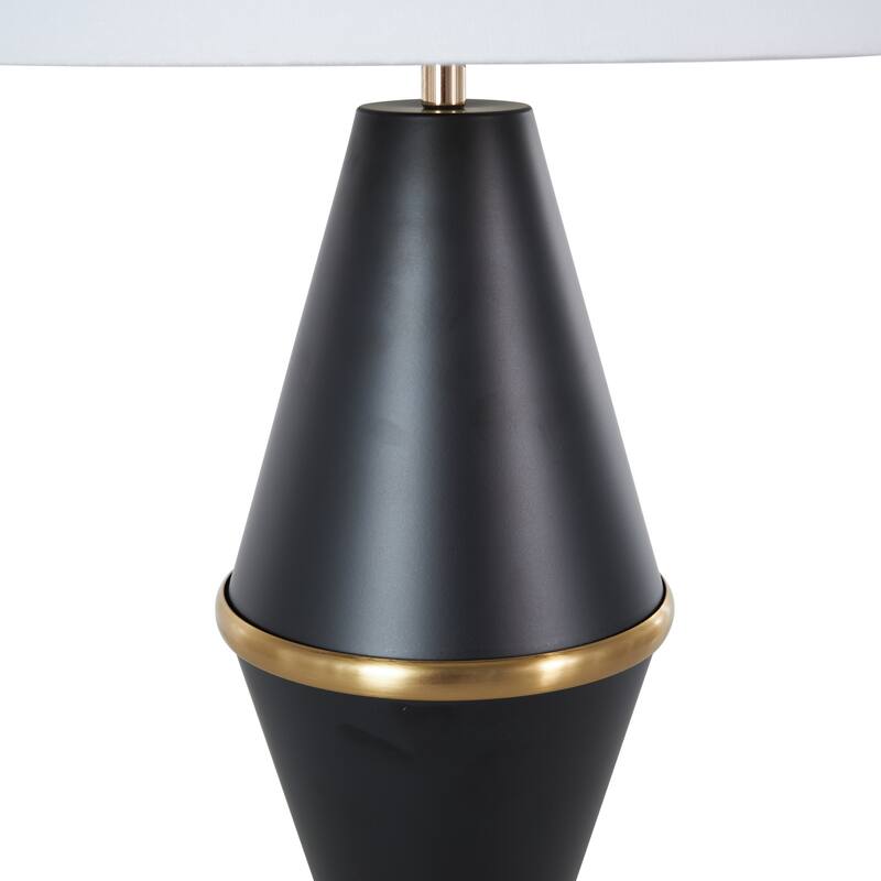 Metal Room Table Lamp with Gold Accents - Black or White - CosmoLiving by Cosmopolitan