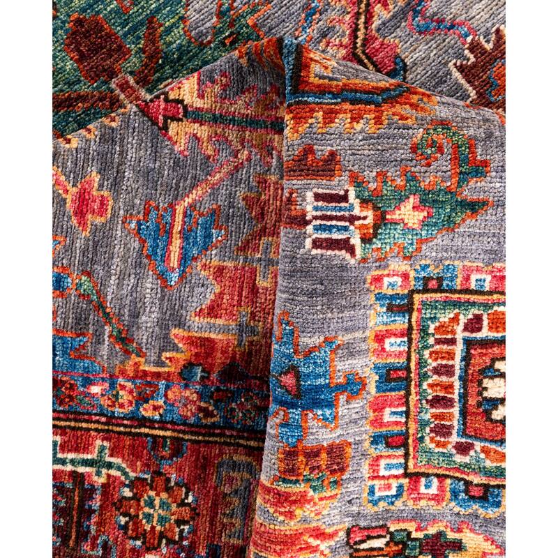 Serapi One-of-a-Kind Hand-Knotted Area Rug - Gray - 4' 2" x 5' 11"