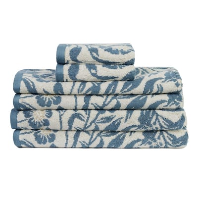 Florence 6-Piece 100 Cotton Bath Towel Set