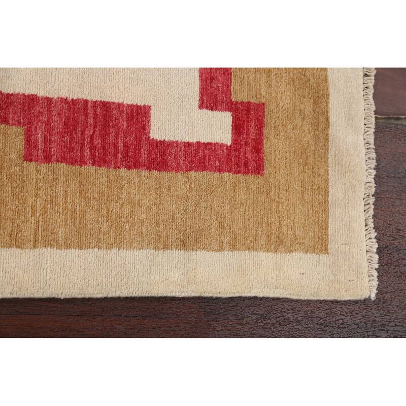 Contemporary Geometric Gabbeh Kashkoli Oriental Area Rug Wool Handmade - 2'7" x 4'4"