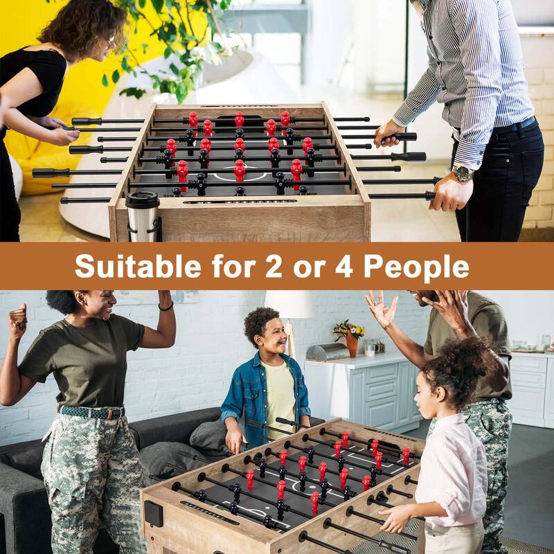 Costway 54 Inches Full Size Foosball Table with Legs 2 Balls & 2 - See Details