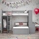 preview thumbnail 2 of 14, Full size Loft Bed with Twin size Stand-alone bed, Shelves,Desk,and Wardrobe,No Box Spring Required