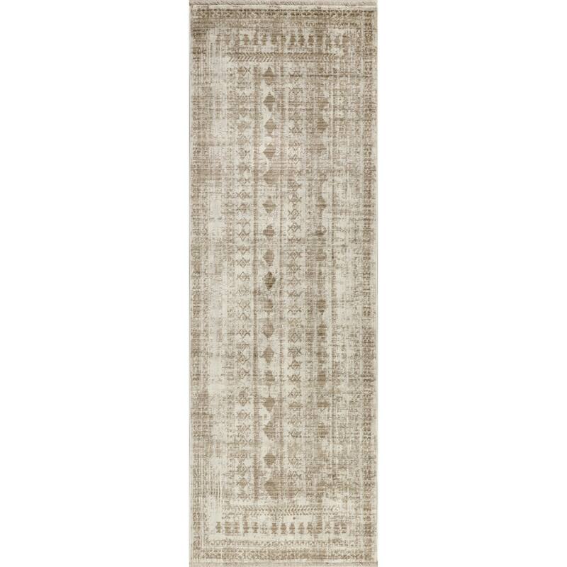 Saturdays Geometric Fringed Area Rug