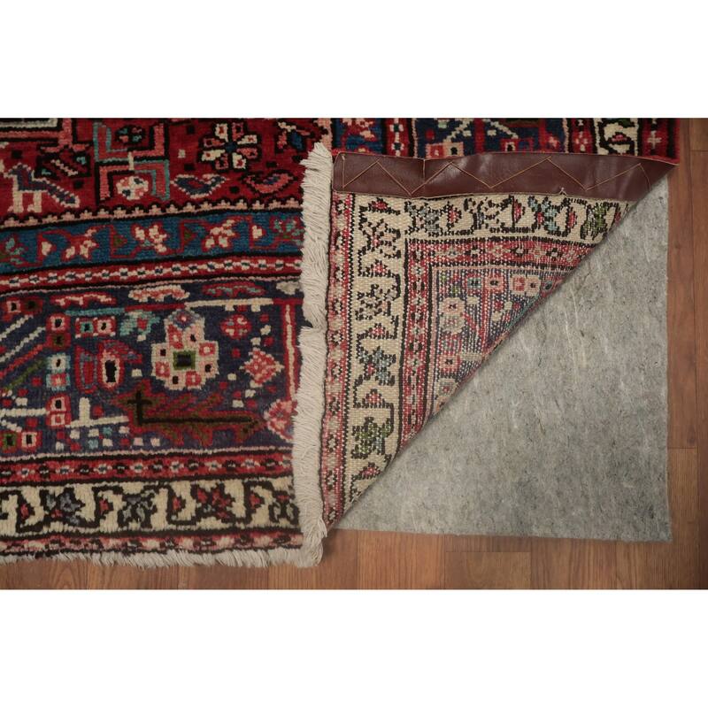 Hand Knotted Oriental 100% Wool Carpet Traditional Tribal Red Gharajeh Area Rug - 12' 7'' X 4' 11''