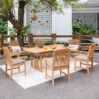 Cambridge Casual Chignik 7-piece Teak Patio Extendable Dining Set