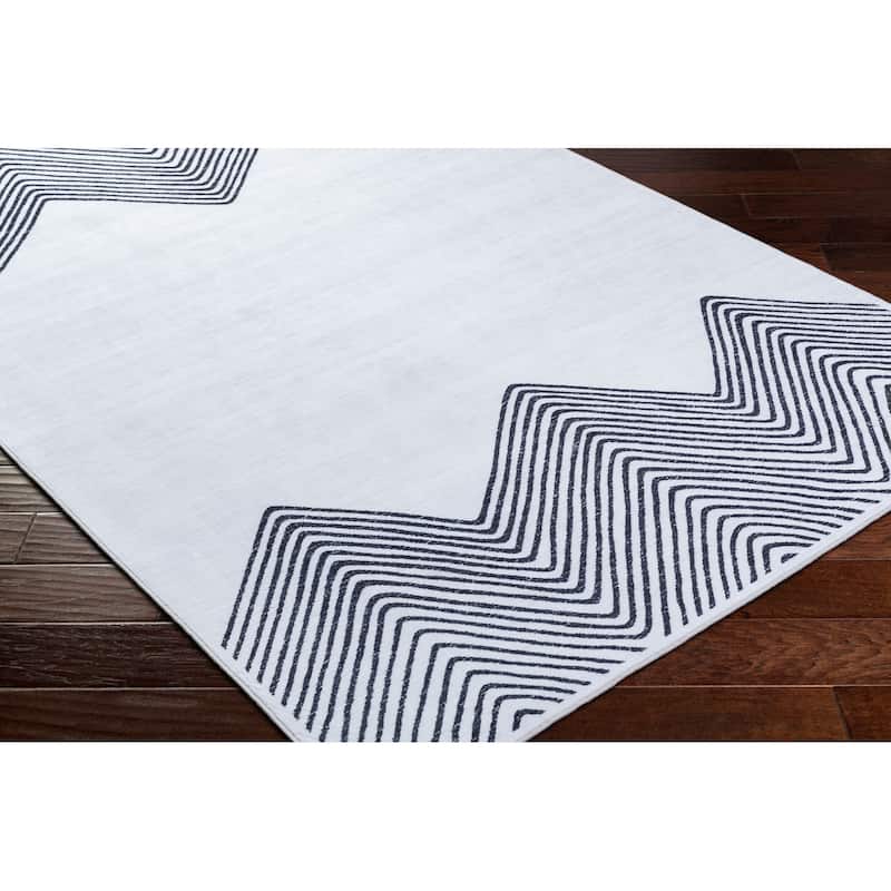 Livabliss Scandinavian Lavable Geometric Washable Area Rug