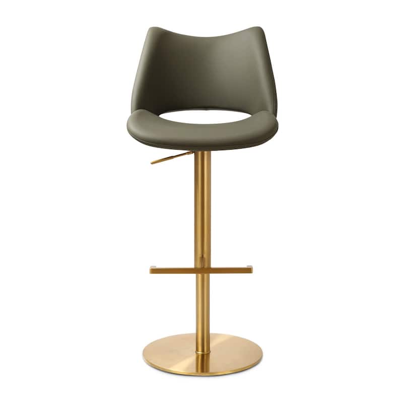 Sola Swivel Adjustable Height Counter Stool - Fiori Green