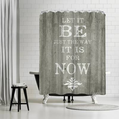 Americanflat 71" x 74" Shower Curtain, Let It Be by Graffi tee Studios