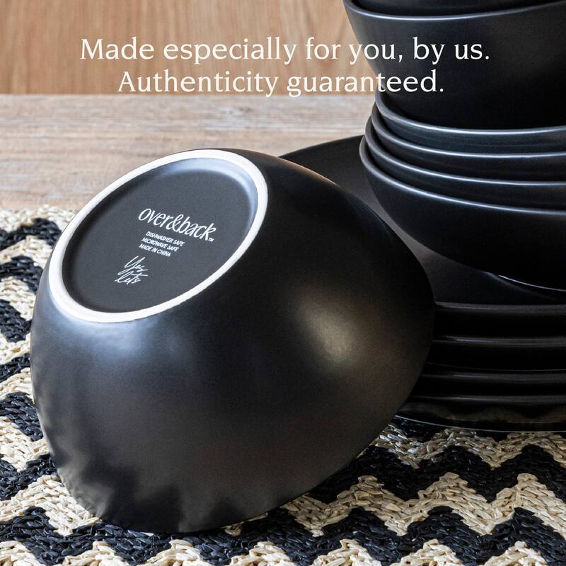 over&back Coupe Semi-Matte Stoneware Dinnerware Set
