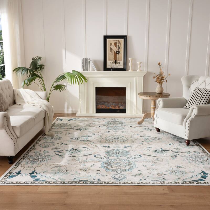 Soft and Non-Slip Machine-Washable Foldable Multi-Use Area Rug