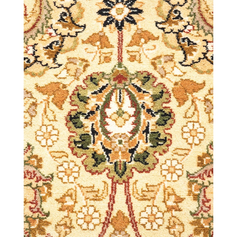Overton Handknotted Wool Traditional Oriental Beige Runner