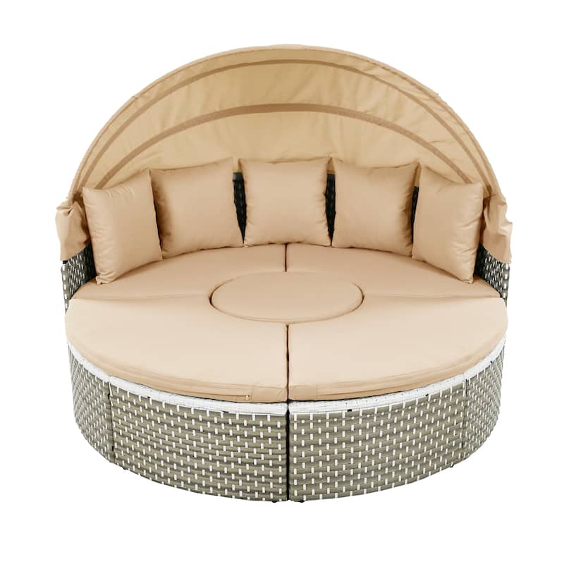 Outdoor Sectional Sofa Set - Light Coffee