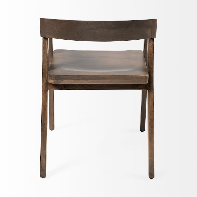 Nicholas I Medium Brown Solid Wood Dining Chair - 20"W x 22"D x 29"H