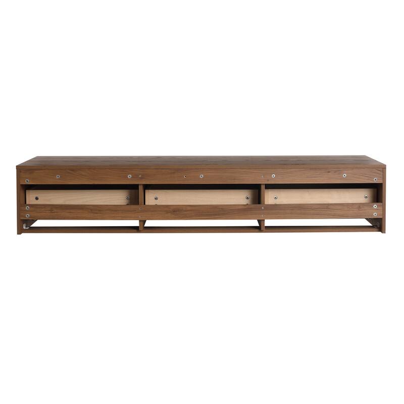 Modern 60 Inch Wall-Mounted Bathroom Vanity Base with 3 Soft-Close Drawers, Storage Cabinet without Sink