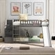 preview thumbnail 11 of 16, Stairway Twin over Twin Floor Bunk Bed with Two Drawers, Slide and Ladder