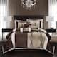 Grand Avenue Daniella 7-Piece Modern Geometric Comforter Set - Brown - King