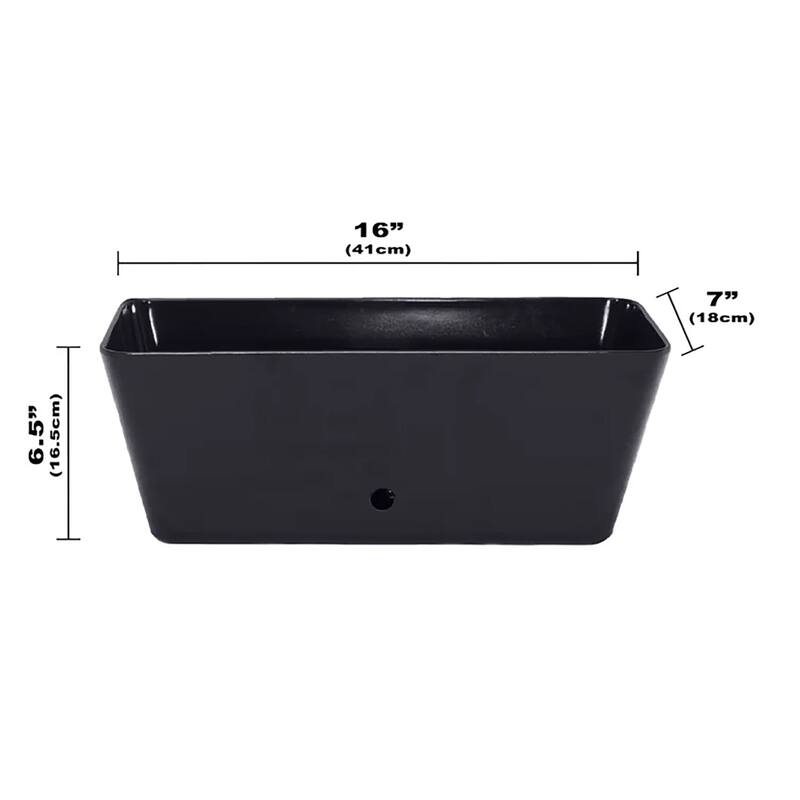 16" Rectangular Indoor/Outdoor Self-Watering Bamboo Planters
