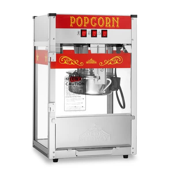 slide 2 of 12, Commercial Popcorn Machine Maker Popper with Large 8oz Kettle Red