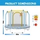 preview thumbnail 12 of 28, 55'' Kids Trampoline with Basketball Hoop and Safety Enclosure