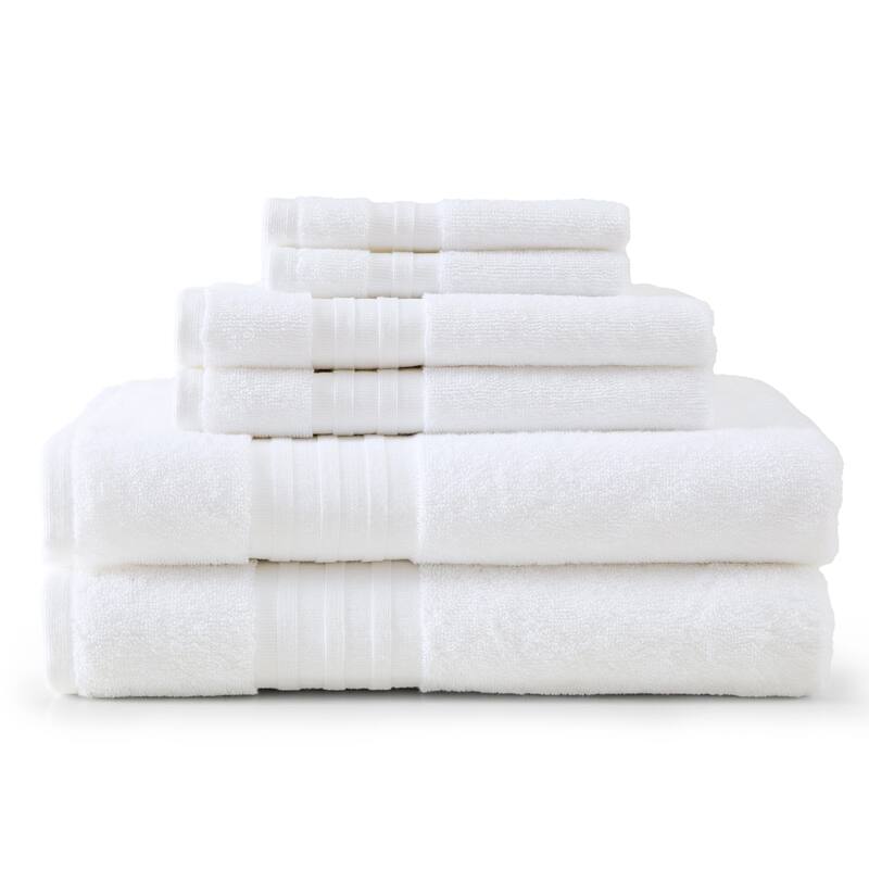 Martha Stewart Skyland Manor Cotton 6 Piece Towel Set - 6 Piece - White