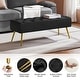 preview thumbnail 15 of 30, Yaheetech Upholstered Footstool Velvet Ottoman Button-Tufted Table Bench - 45"×16"×17"