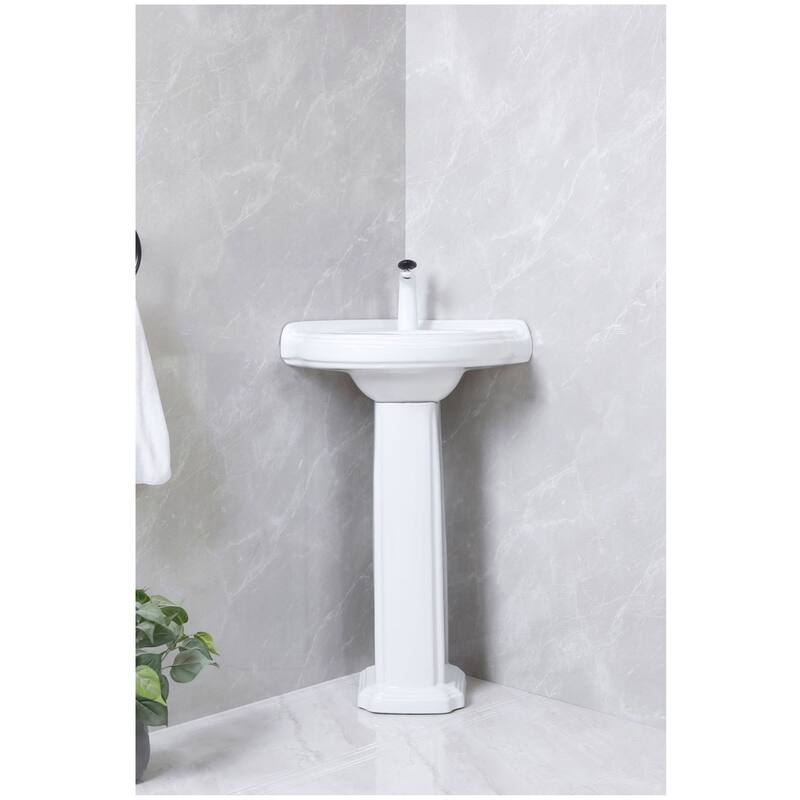 Kingston Brass VPB2210-P-SET Pilaster 21-5/8" Corner Ceramic Pedestal