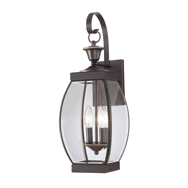 Oasis 2-Light Outdoor Wall Lantern in Medici Bronze