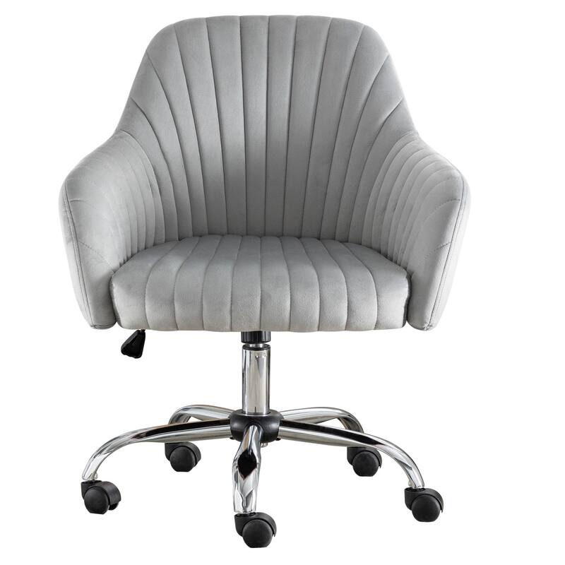 Modern Velvet Home Office Leisure Desk Swivel Chair with Adjustable Height