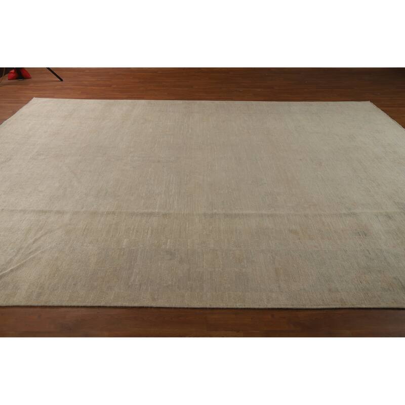 Oushak Turkish Area Rug Vegetable Dye Handmade Wool Carpet - 9'3"x 12'2"