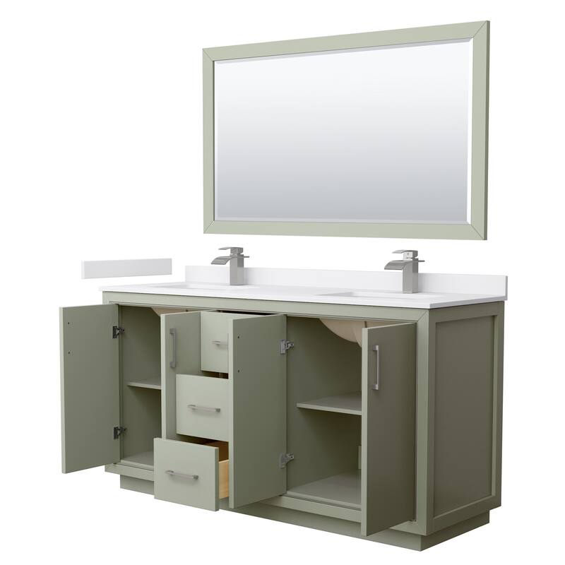 Wyndham Collection WCF1111-66D-VCA-M58 Icon 66" Free Standing Double