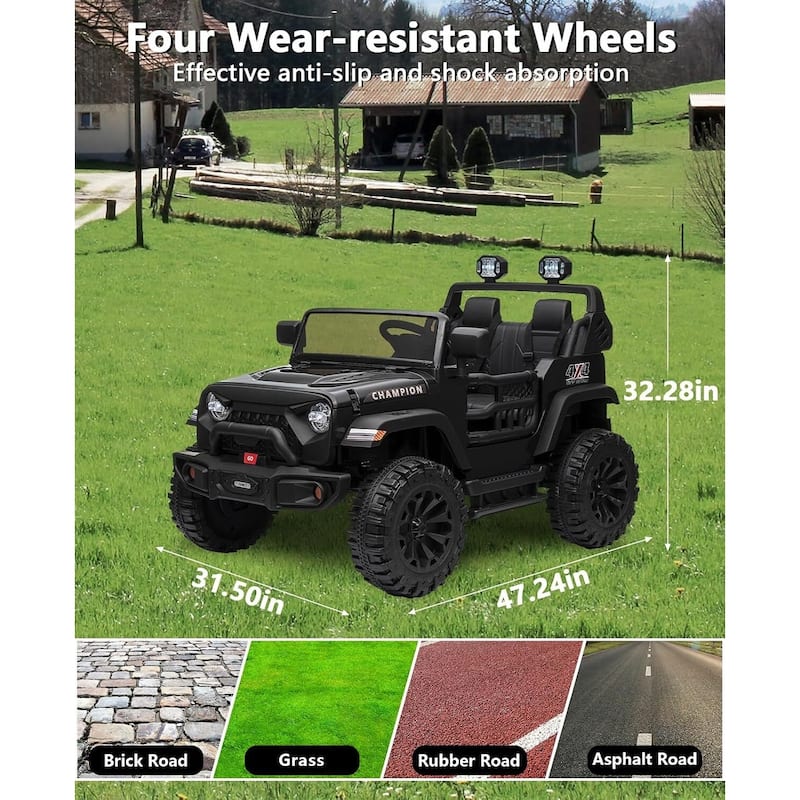 2 Seater Ride On Jeep Car Toy Vehicle for Kids Best Gifts