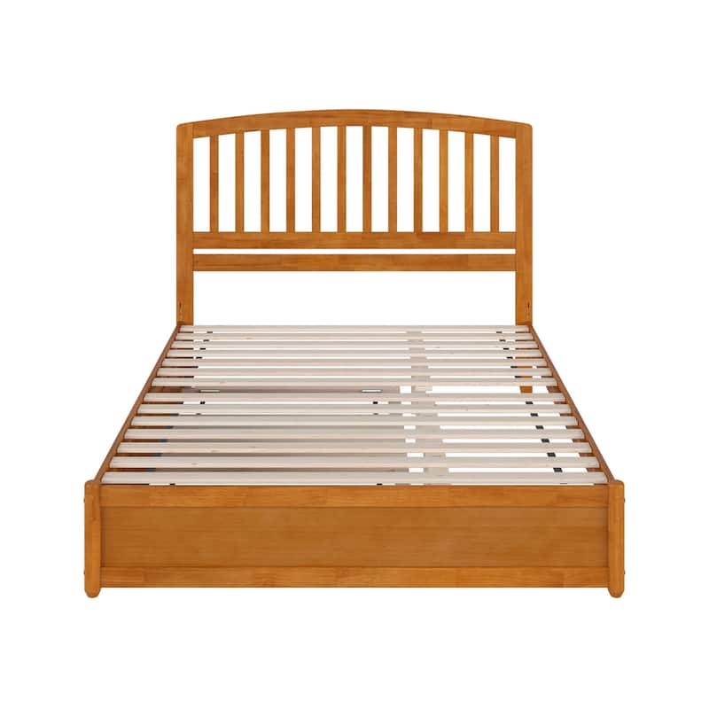 Lucia Platform Bed with Panel Footboard and Twin XL Trundle