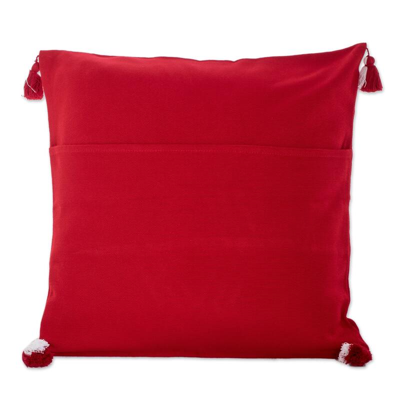 Novica Handmade Red Directions Cotton Cushion Cover Bed Bath & Beyond