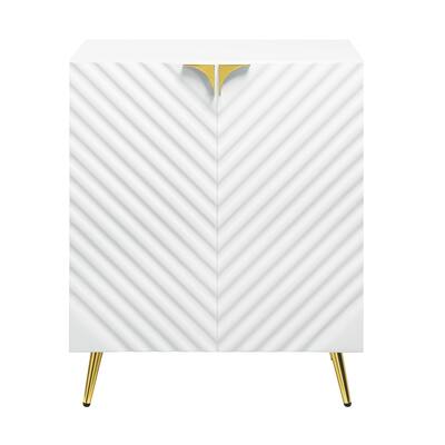 Console Table; White High Gloss Finish, Foyer Sofa Table - 34"