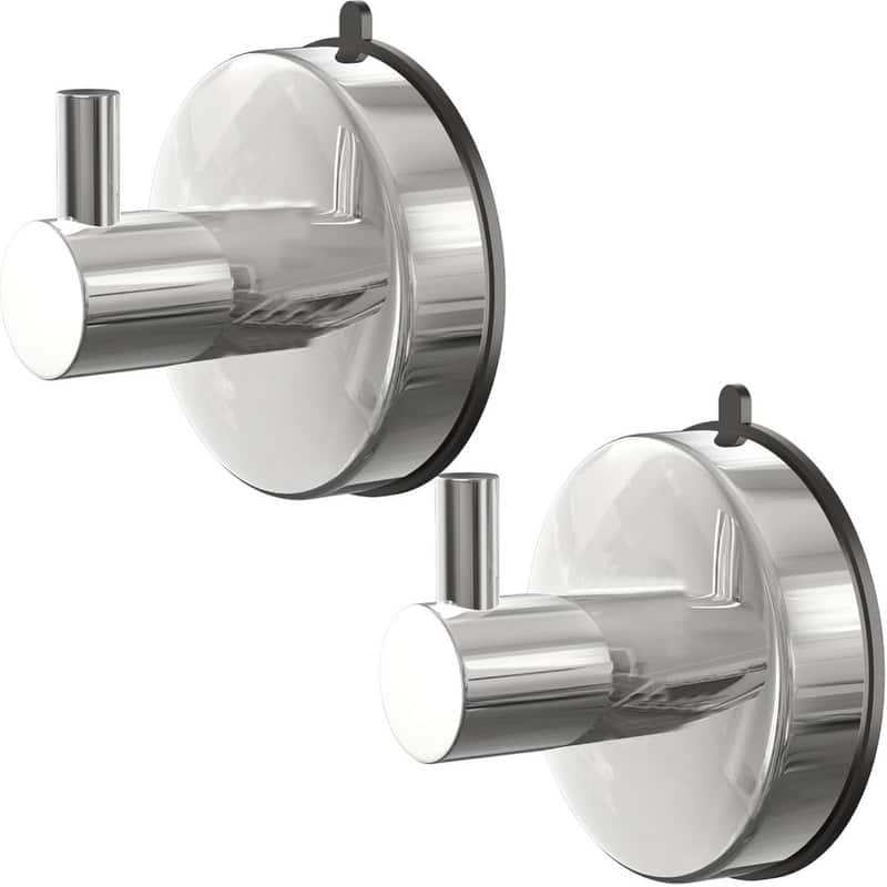 Bathroom Suction Cup Hooks 4 Piece Set 304 Stainless Steel 15lb Shower Hooks