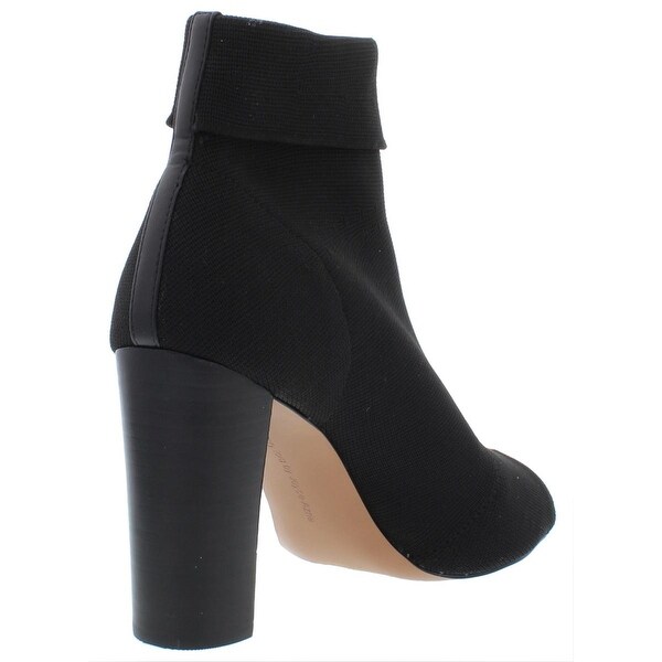 open toe sock boots block heel