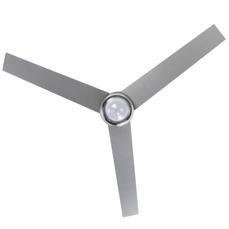 52" Modern Black RGB LED Smart Flush Mount Ceiling Fan with Light and Remote, App Control, Voice Control
