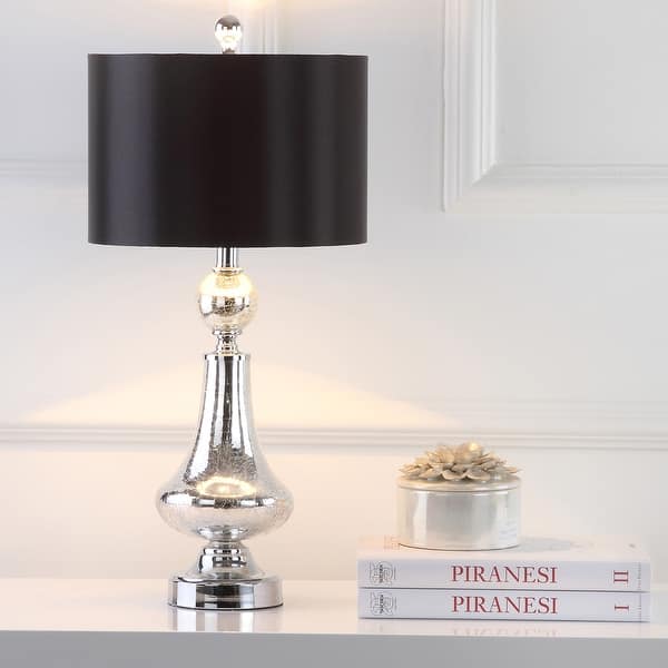 slide 2 of 7, SAFAVIEH Lighting 26-inch Mercury Crackle Glass Table Lamp (Set of 2)