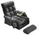 preview thumbnail 7 of 11, Adjustable Floor Chair Folding Lazy Gaming Sofa Chair with Pillow and Storage Bag Charcoal