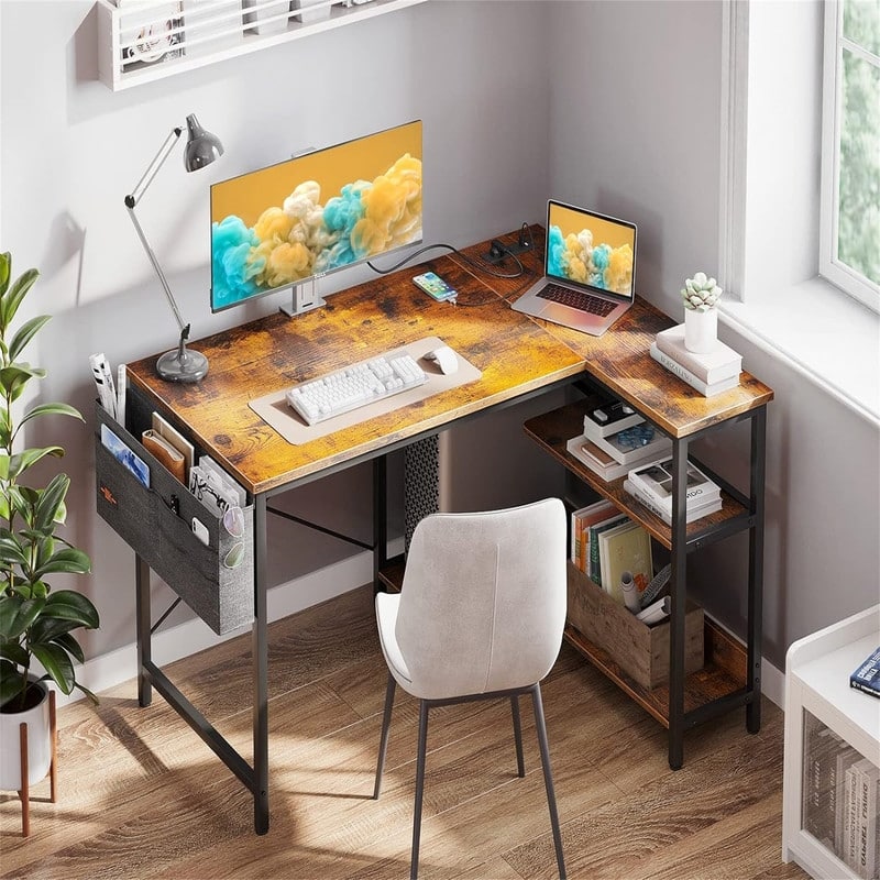 40 Inch Small L Shaped Gaming Computer Desk