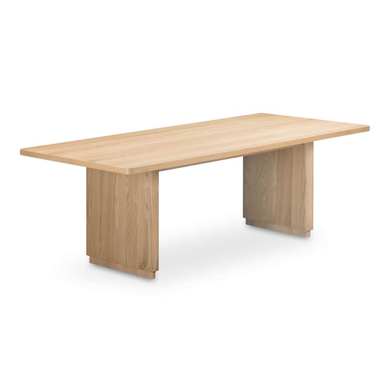 NADAAL STUDIOS Odette Small Dining Table for 6, Rectangular Oak Veneer Top, Scandinavian Style, Brown