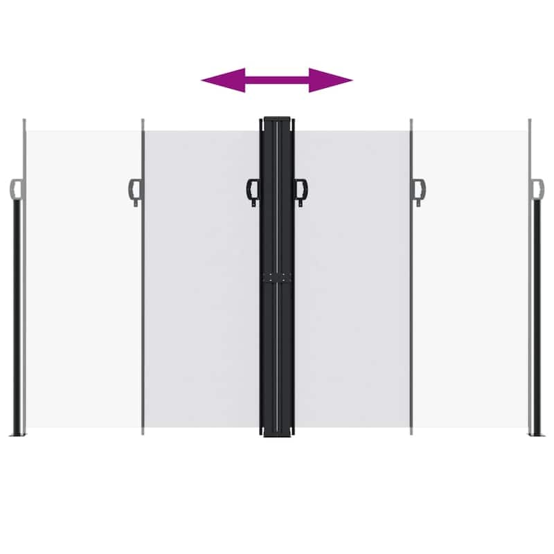 vidaXL Retractable Side Awning Sun Shade Privacy Screen Outdoor Patio Garden