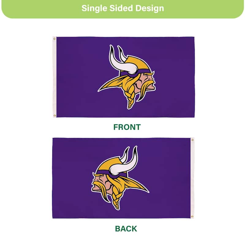 Kansas City Chiefs Single Sided Flag w/ 2 Grommets, 3'x5'