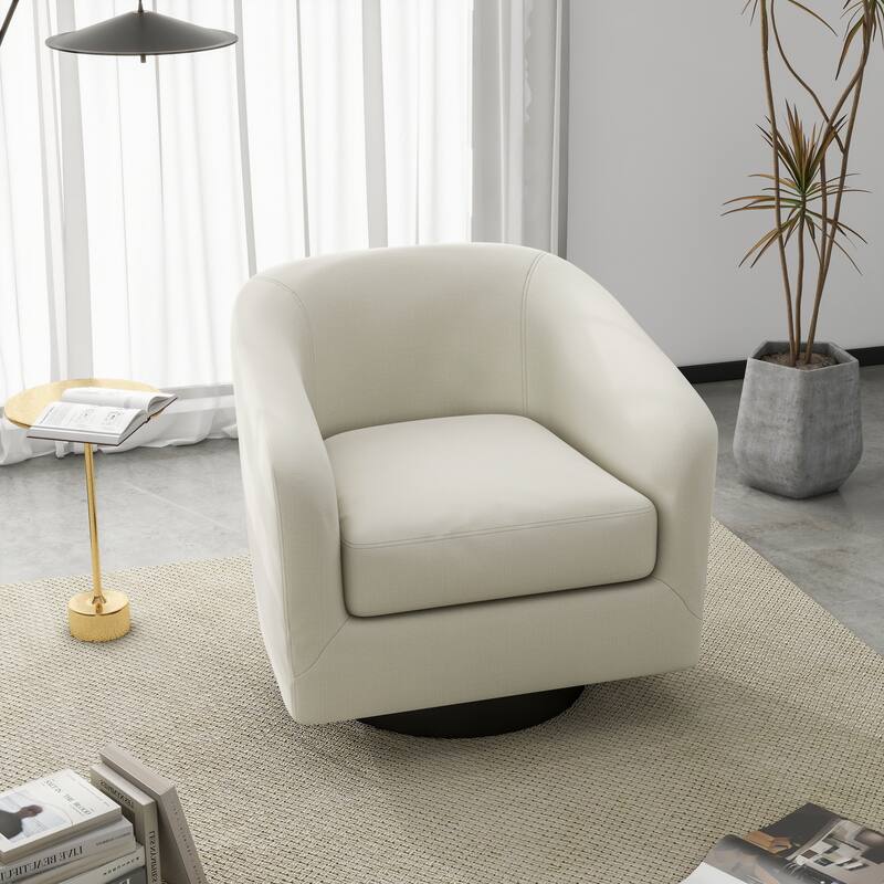 Modern 360°Swivel Accent Chairs Barrel Armchairs