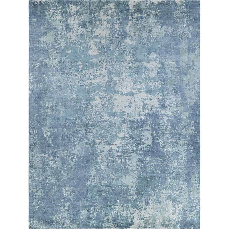 EXQUISITE RUGS Laguna Hand-loomed Wool/Bamboo Silk Blue/Multi Area Rug.