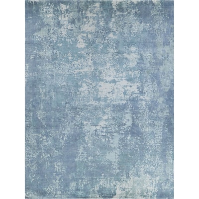 EXQUISITE RUGS Laguna Hand-loomed Wool/Bamboo Silk Blue/Multi Area Rug.