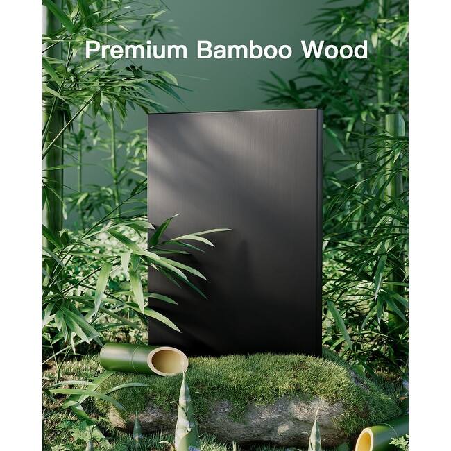 Bamboo Stackable End Tables, Set of 2 - 11.6"D x 16.5"W x 16.9"H